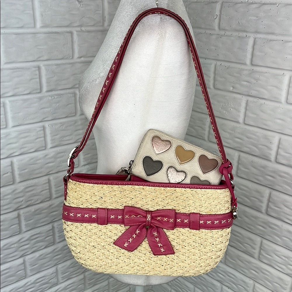 Brighton Pink and Tan Crossbody Bag